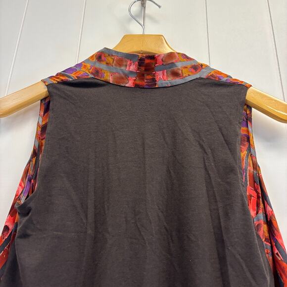 W by Worth Womens Quiet Luxury Whimsical Artsy Silk Cardigan Vest Size XP Boho - Picture 6 of 7